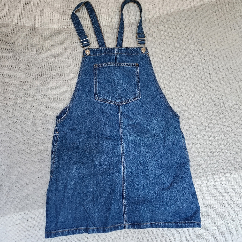 Topshop petite denim overall dress